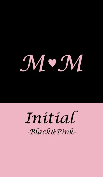 [LINE着せ替え] Initial "M＆M" -Black＆Pink-の画像1