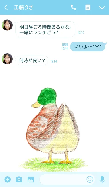 [LINE着せ替え] 大人 かも ～手描きのぬくもり～の画像3