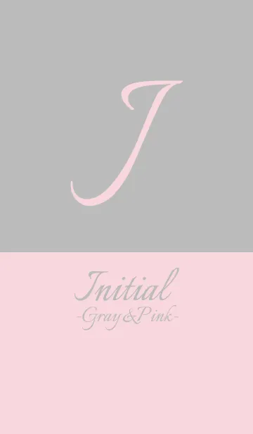 [LINE着せ替え] Initial "J" -Gray＆Pink-の画像1