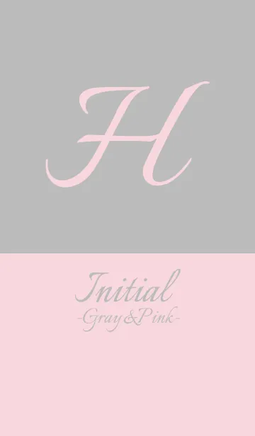 [LINE着せ替え] Initial "H" -Gray＆Pink-の画像1