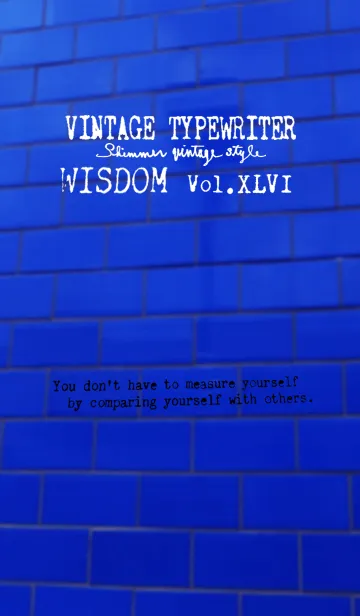 [LINE着せ替え] VINTAGE TYPEWRITER WISDOM Vol. XLVIの画像1