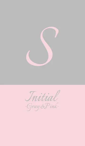 [LINE着せ替え] Initial "S" -Gray＆Pink-の画像1