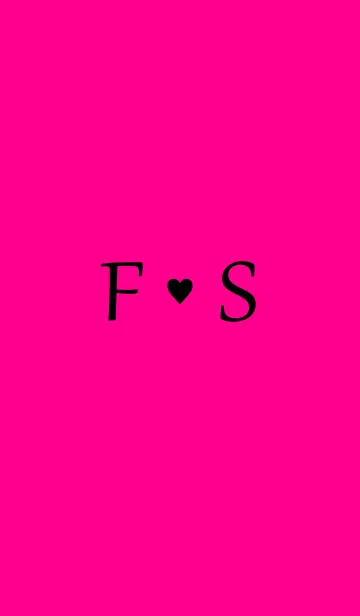 [LINE着せ替え] Initial "F ＆ S" Vivid pink ＆ black.の画像1