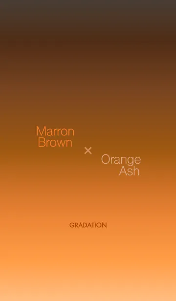 [LINE着せ替え] MarronBrown×OrangeAsh<大人カラーリング>の画像1