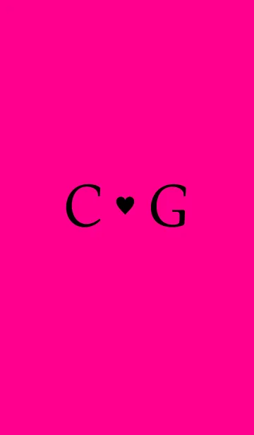 [LINE着せ替え] Initial "C ＆ G" Vivid pink ＆ black.の画像1