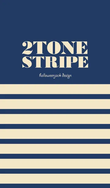 [LINE着せ替え] 大人の 2 TONE STRIPE - Navyの画像1