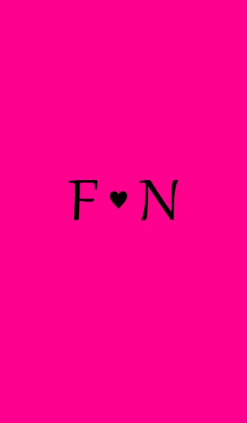 [LINE着せ替え] Initial "F ＆ N" Vivid pink ＆ black.の画像1