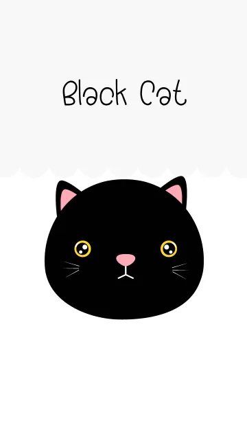 [LINE着せ替え] Simple Lovely Black Cat Theme v.2 (jp)の画像1