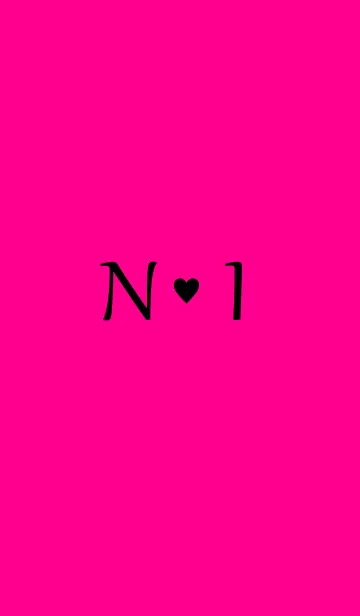 [LINE着せ替え] Initial "N ＆ I" Vivid pink ＆ black.の画像1