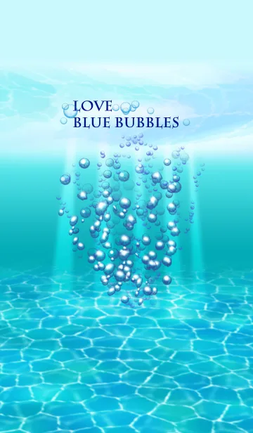 [LINE着せ替え] LOVE BLUE BUBBLESの画像1