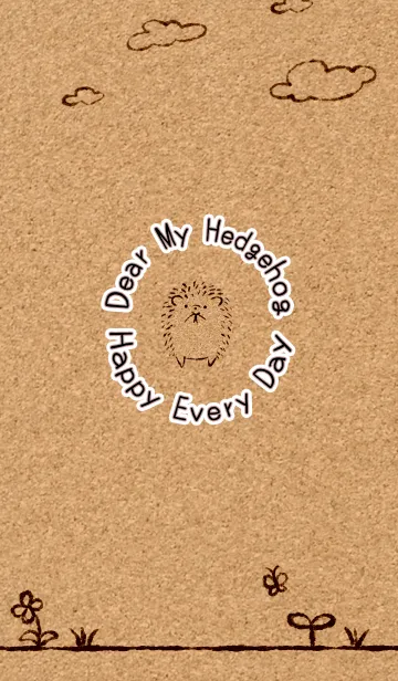 [LINE着せ替え] Dear My Hedgehog (cork)の画像1