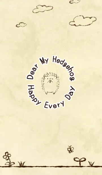 [LINE着せ替え] Dear My Hedgehog (beige3)の画像1