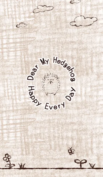 [LINE着せ替え] Dear My Hedgehog (crayon)の画像1