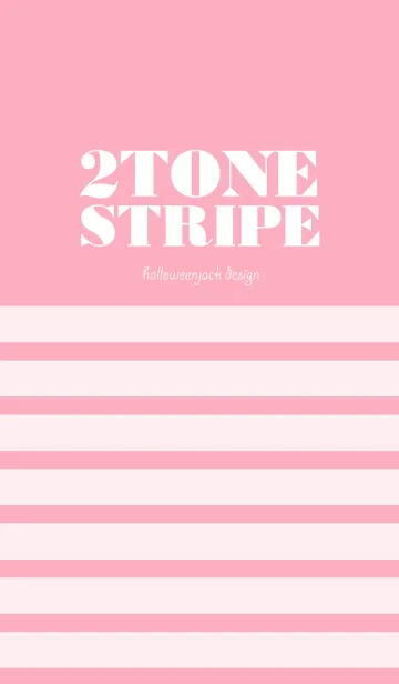 [LINE着せ替え] 大人の 2 TONE STRIPE - Rose Pinkの画像1