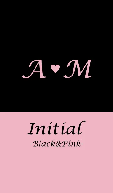 [LINE着せ替え] Initial "A＆M" -Black＆Pink-の画像1