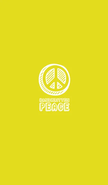 [LINE着せ替え] HANDWRITTEN PEACE <MUSTARD>の画像1