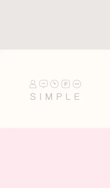[LINE着せ替え] おとなシンプル(アイボリーピンク)V.10の画像1