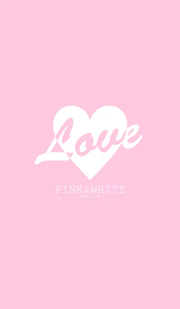 [LINE着せ替え] LOVE -PINK＆WHITE-の画像1