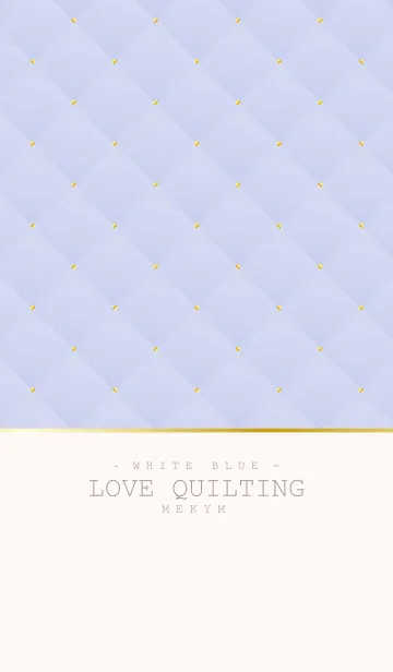 [LINE着せ替え] LOVE QUILTING -WHITE BLUE-の画像1