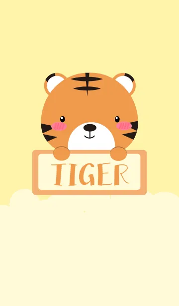 [LINE着せ替え] Simple Cute Love Tiger Theme (jp)の画像1