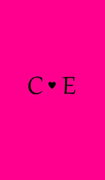 [LINE着せ替え] Initial "C ＆ E" Vivid pink ＆ black.の画像1