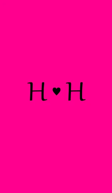 [LINE着せ替え] Initial "H ＆ H" Vivid pink ＆ black.の画像1