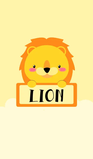 [LINE着せ替え] Simple Cute Love Lion Theme (jp)の画像1