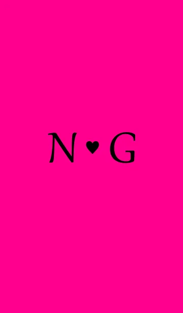 [LINE着せ替え] Initial "N ＆ G" Vivid pink ＆ black.の画像1