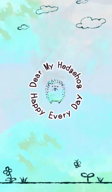 [LINE着せ替え] Dear My Hedgehog (blue3)の画像1