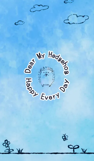 [LINE着せ替え] Dear My Hedgehog (blue2)の画像1