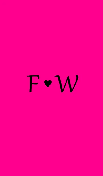 [LINE着せ替え] Initial "F ＆ W" Vivid pink ＆ black.の画像1