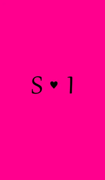 [LINE着せ替え] Initial "S ＆ I" Vivid pink ＆ black.の画像1