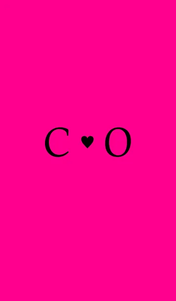 [LINE着せ替え] Initial "C ＆ O" Vivid pink ＆ black.の画像1