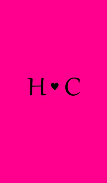 [LINE着せ替え] Initial "H ＆ C" Vivid pink ＆ black.の画像1