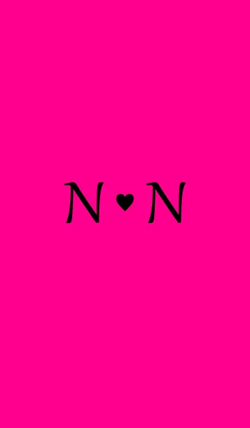 [LINE着せ替え] Initial "N ＆ N" Vivid pink ＆ black.の画像1