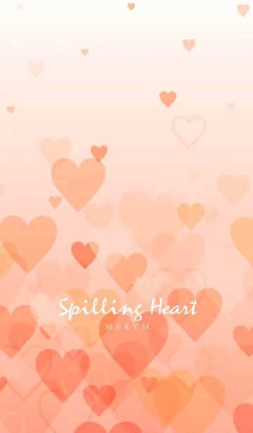 [LINE着せ替え] Spilling Heart -Orange-の画像1