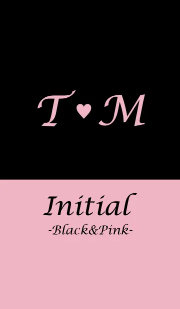 [LINE着せ替え] Initial "T＆M" -Black＆Pink-の画像1