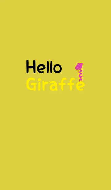 [LINE着せ替え] Hello Giraffe yellow 3の画像1