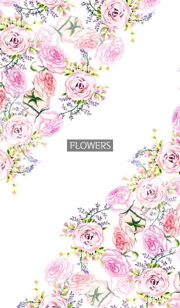 [LINE着せ替え] water color flowers_568の画像1