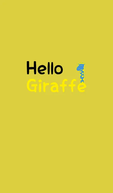 [LINE着せ替え] Hello Giraffe yellow 7の画像1