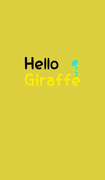 [LINE着せ替え] Hello Giraffe yellow 8の画像1