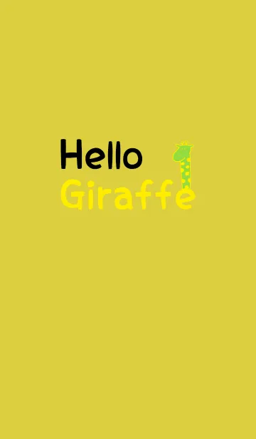 [LINE着せ替え] Hello Giraffe yellow 10の画像1