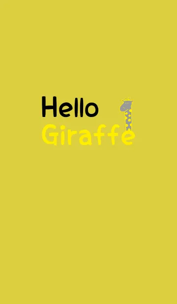 [LINE着せ替え] Hello Giraffe yellow 13の画像1