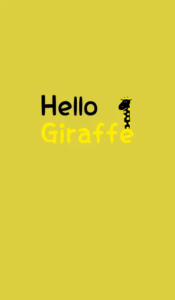 [LINE着せ替え] Hello Giraffe yellow 15の画像1