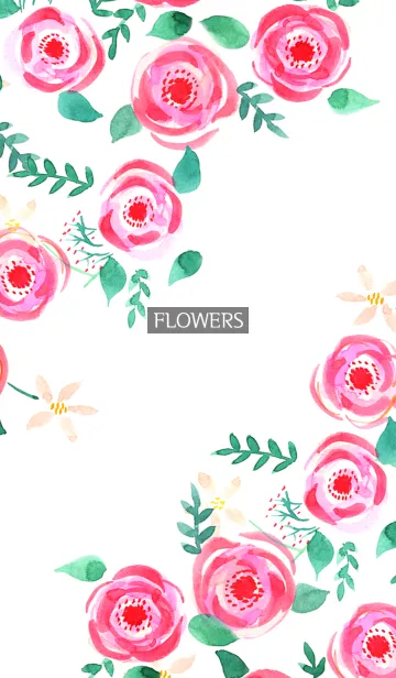 [LINE着せ替え] water color flowers_587の画像1