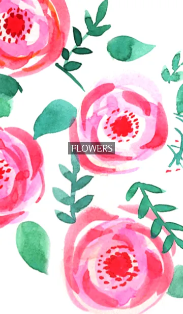 [LINE着せ替え] water color flowers_582の画像1