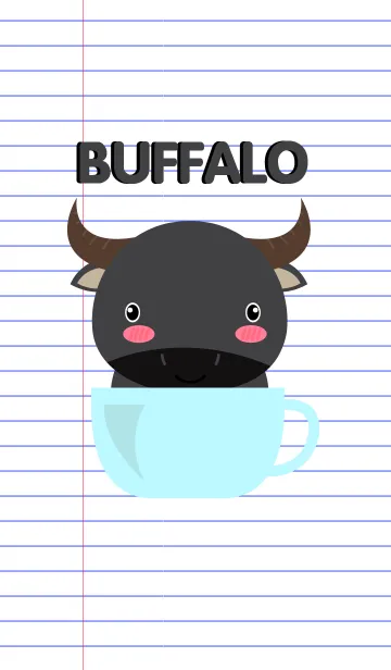 [LINE着せ替え] Simple Cute Buffalo Theme (jp)の画像1