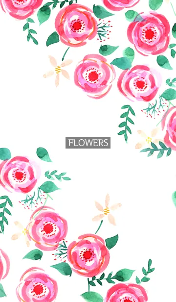 [LINE着せ替え] water color flowers_586の画像1