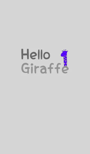 [LINE着せ替え] Hello Giraffe gray 6の画像1