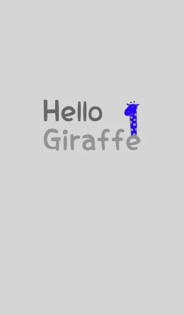 [LINE着せ替え] Hello Giraffe gray 7の画像1